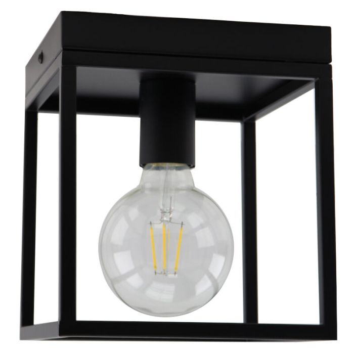 Industriële plafondlamp zwart, Frama