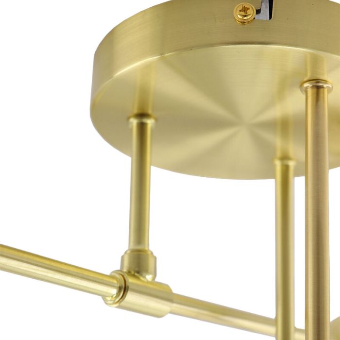 Moderne plafondlamp goud, Amos
