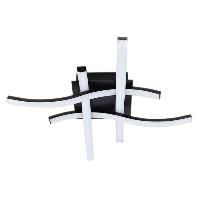 Moderne plafondlamp zwart, Julian, 16W, 2700K LED, 3-staps dimbaar