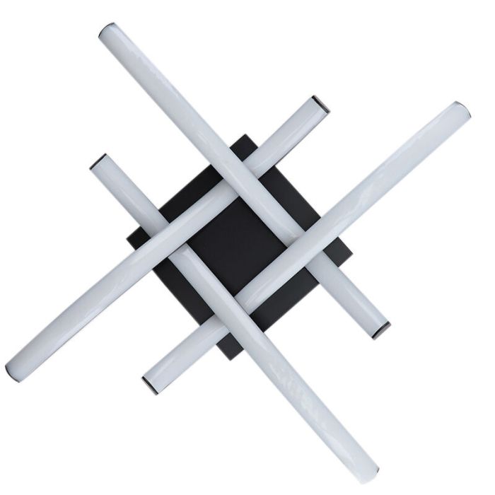 Moderne plafondlamp zwart, Julian, 16W, 2700K LED, 3-staps dimbaar
