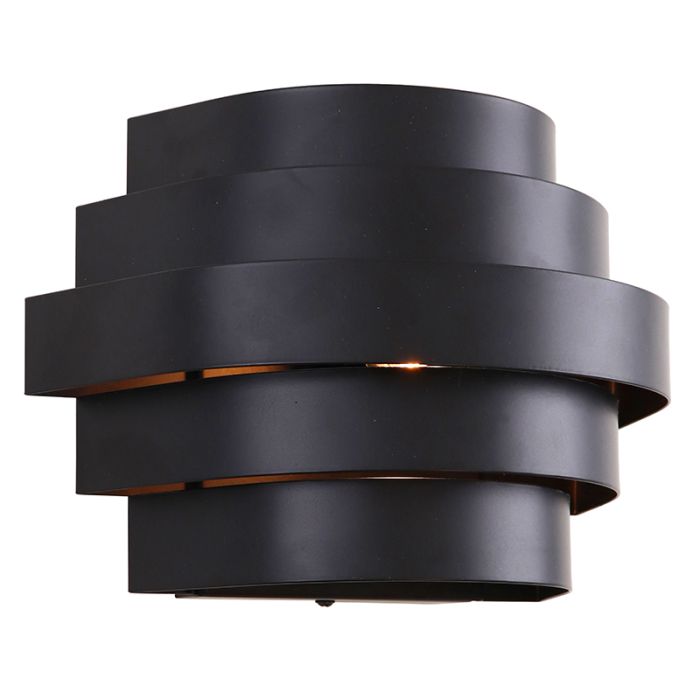 Moderne up down wandlamp zwart, Sonay
