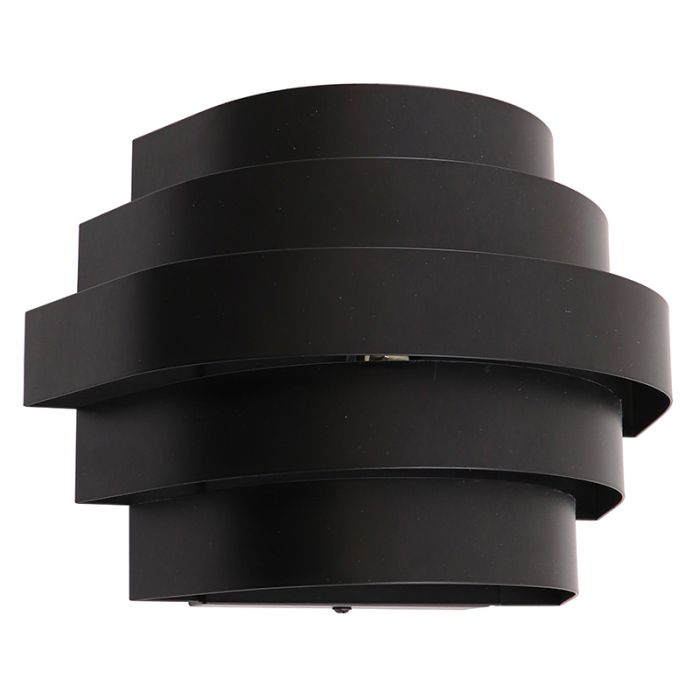 Moderne up down wandlamp zwart, Sonay