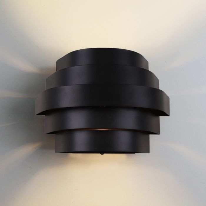 Moderne up down wandlamp zwart, Sonay