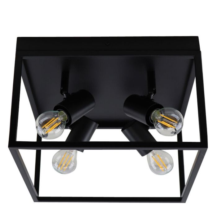 Industriële plafondlamp zwart, Shima