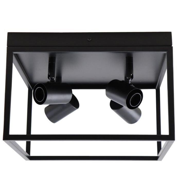 Industriële plafondlamp zwart, Shima