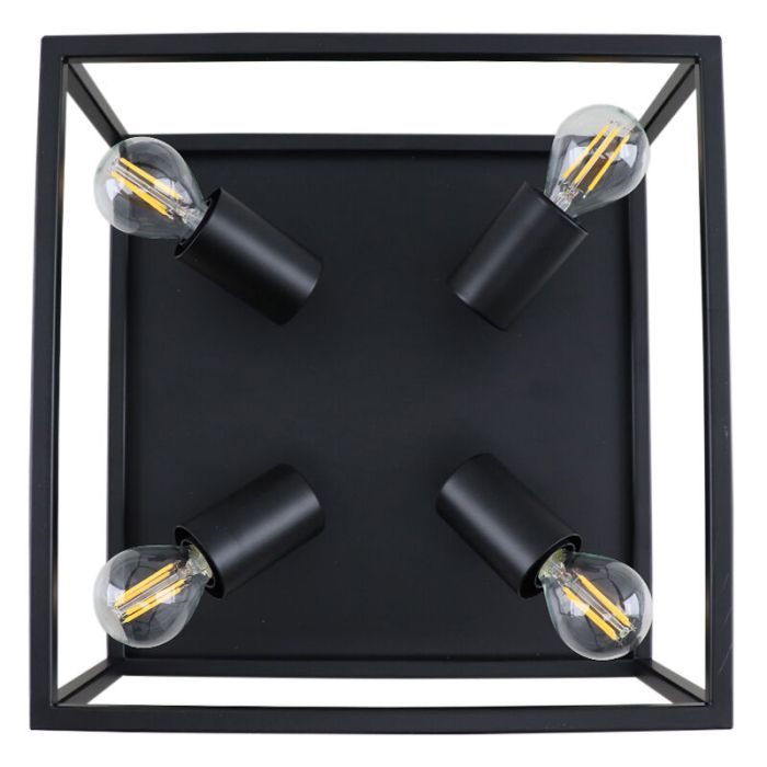 Industriële plafondlamp zwart, Shima