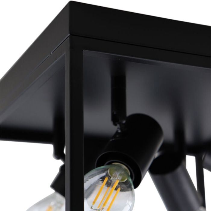 Industriële plafondlamp zwart, Shima