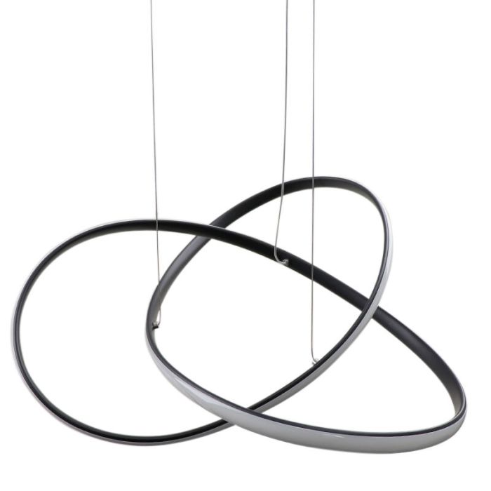 Design hanglamp zwart, Tanya, 21W, 2700K LED, 3-staps dimbaar