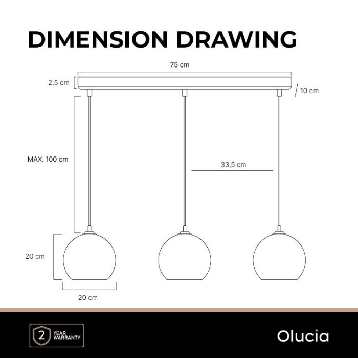 Design hanglamp amber, Giada