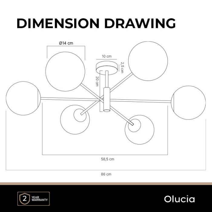 Design plafondlamp grijs, Remo