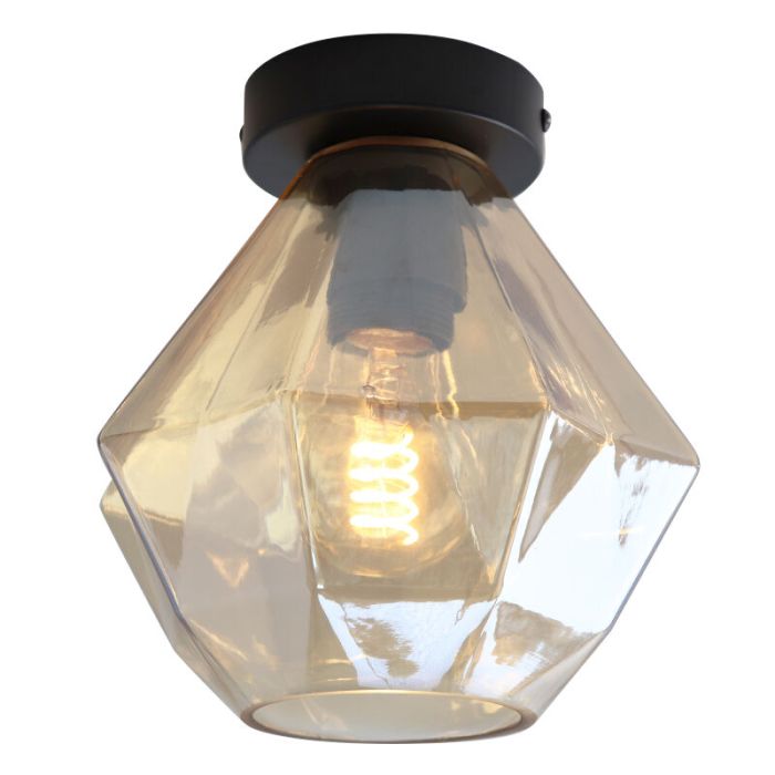 Retro plafondlamp amber, Anoek