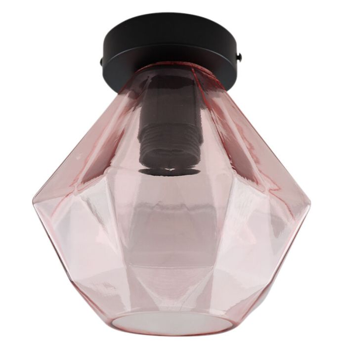 Retro plafondlamp roze, Anoek
