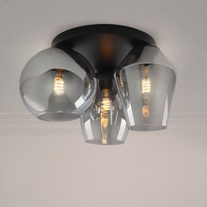 Design plafondlamp grijs, Lazaro