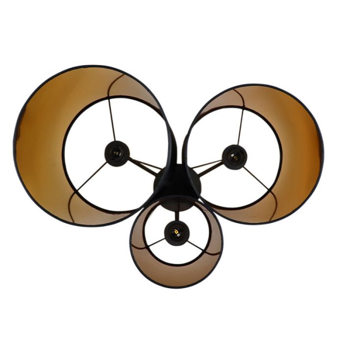 Moderne plafondlamp zwart, Franck