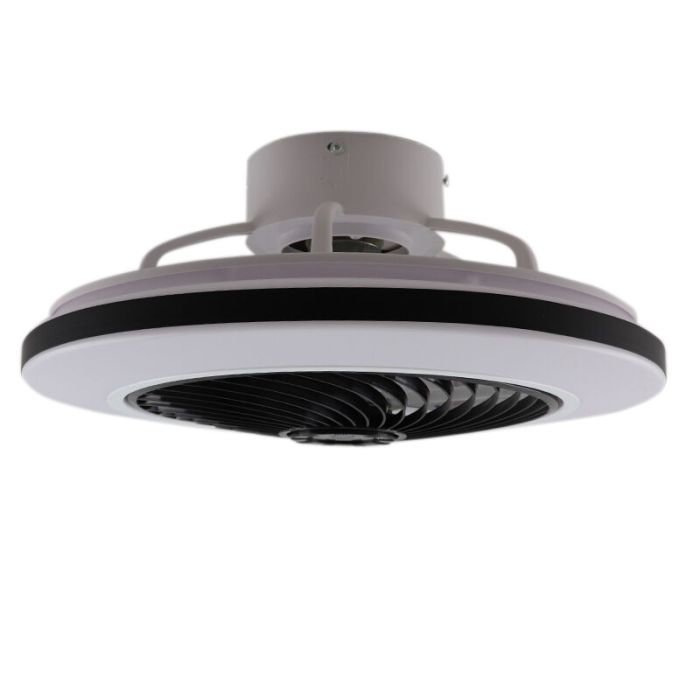 Moderne plafondventilator zwart, Hale, 40W, 3000K LED, met afstandsbediening