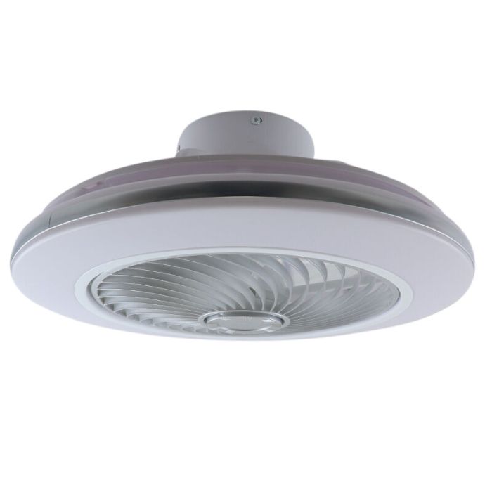 Moderne plafondventilator grijs, Hale, 40W, 3000K LED, met afstandsbediening