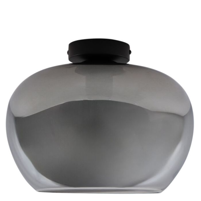 Grijze plafondlamp Vidro, glas, design, medium