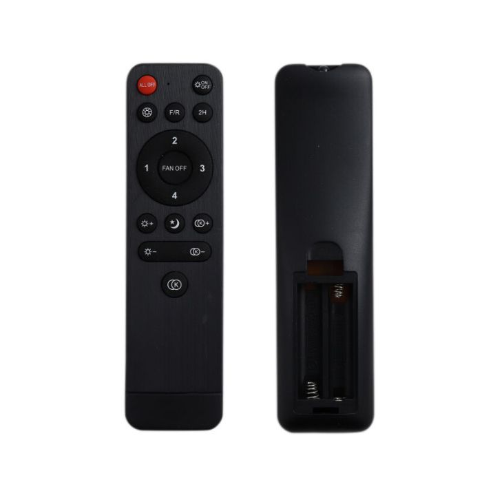 Moderne plafondventilator zwart, Huub, 40W, 3000K LED, met afstandsbediening