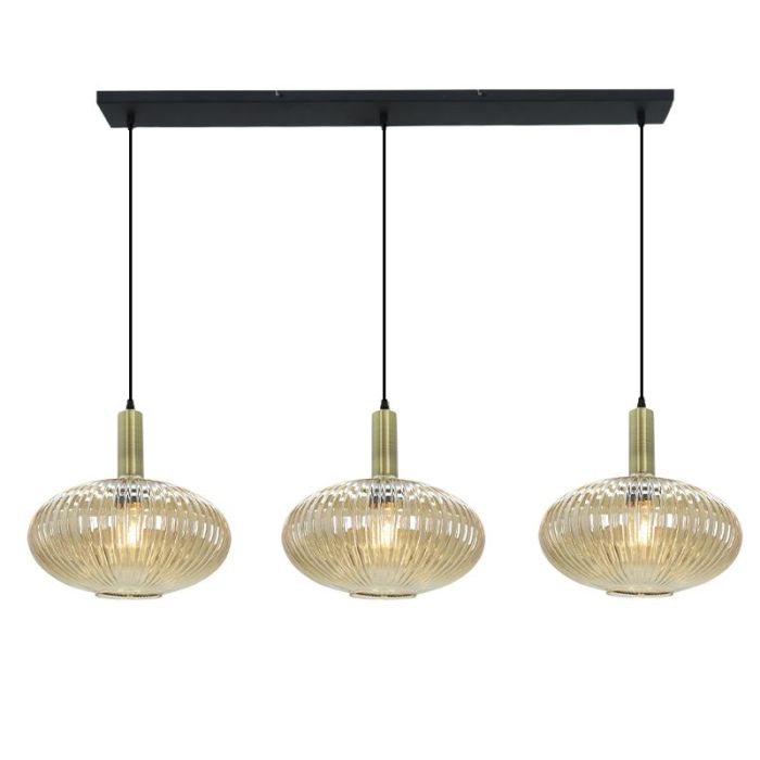 Retro hanglamp amber, Charlois