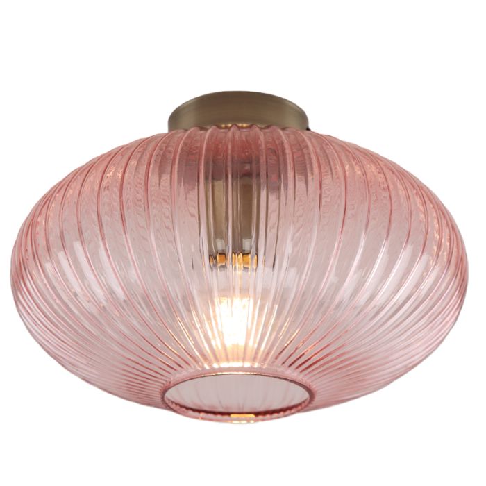 Retro plafonnière roze, Charlois