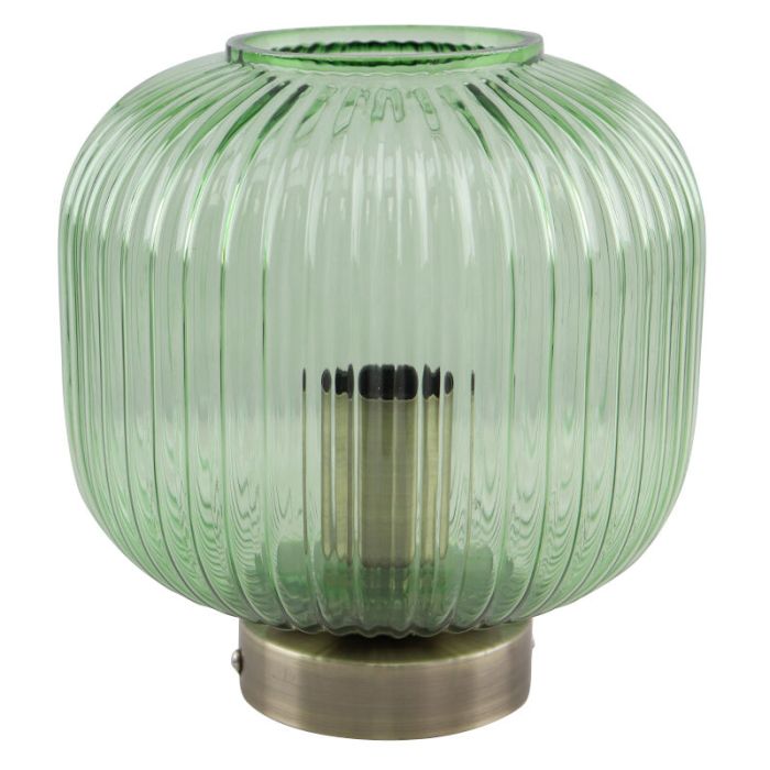 Retro tafellamp groen, Charlois, met schakelaar