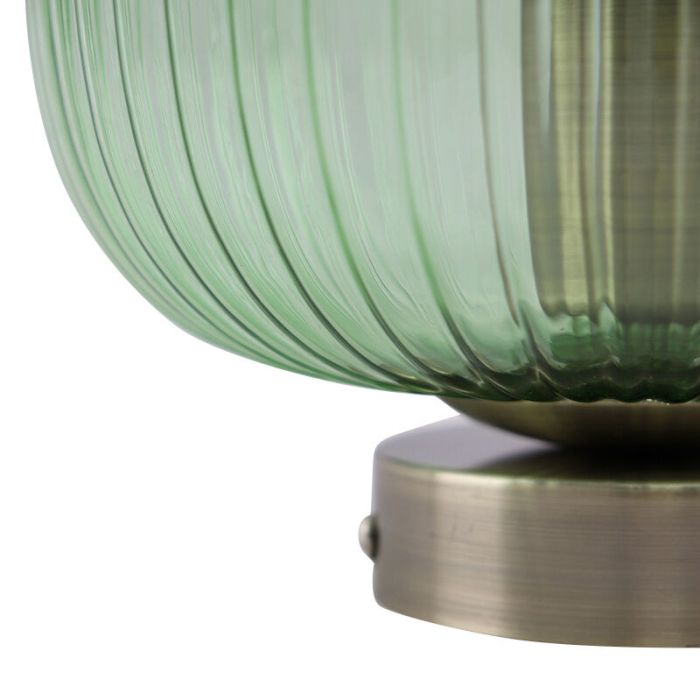 Retro tafellamp groen, Charlois, met schakelaar