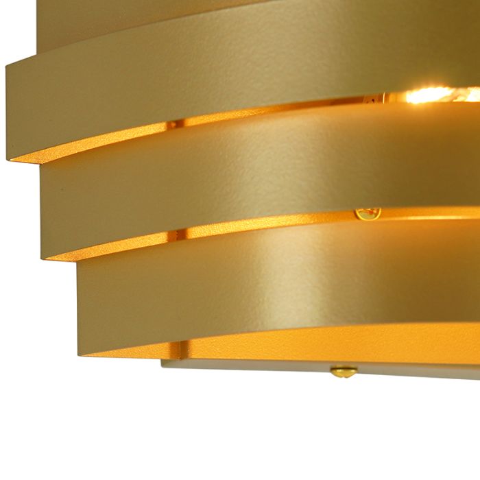 Moderne up down wandlamp goud, Sonay