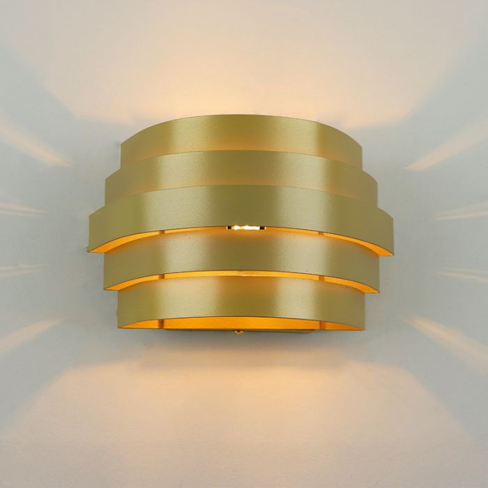 Moderne up down wandlamp goud, Sonay