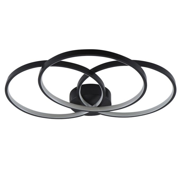 Design plafonnière zwart, Giorgio, 42W, 3000K LED