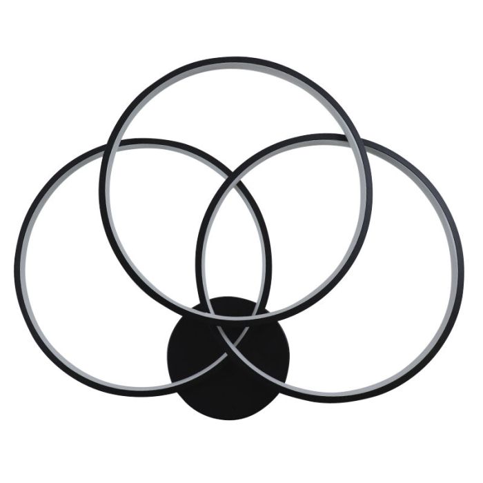 Design plafonnière zwart, Giorgio, 42W, 3000K LED