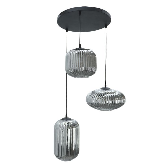 Retro hanglamp grijs, Charlois