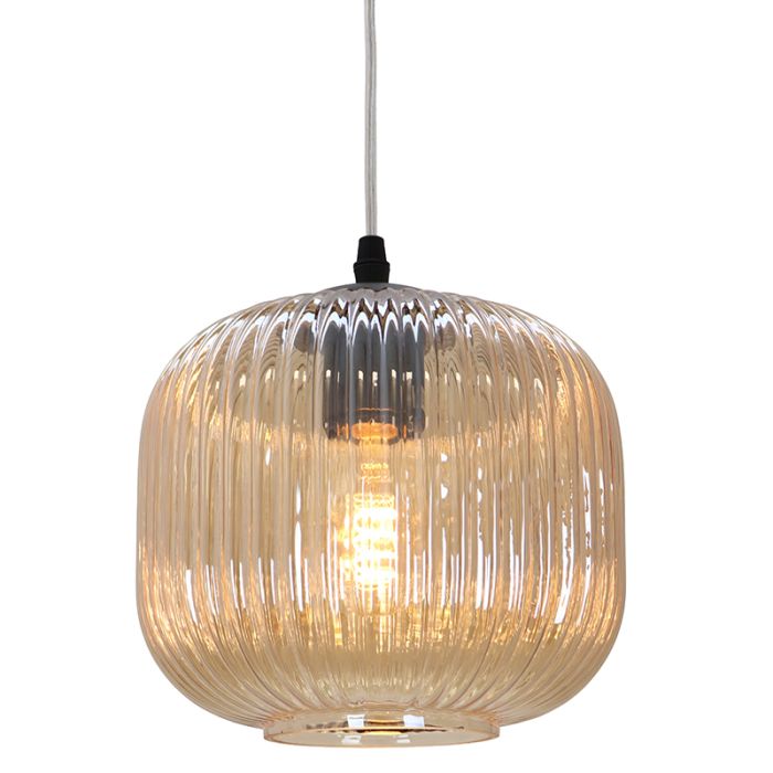 Retro hanglamp amber, Charlois