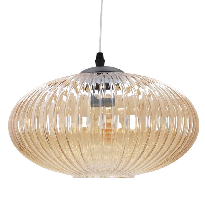 Retro hanglamp amber, Charlois