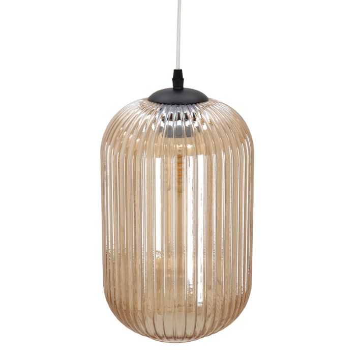 Retro hanglamp amber, Charlois