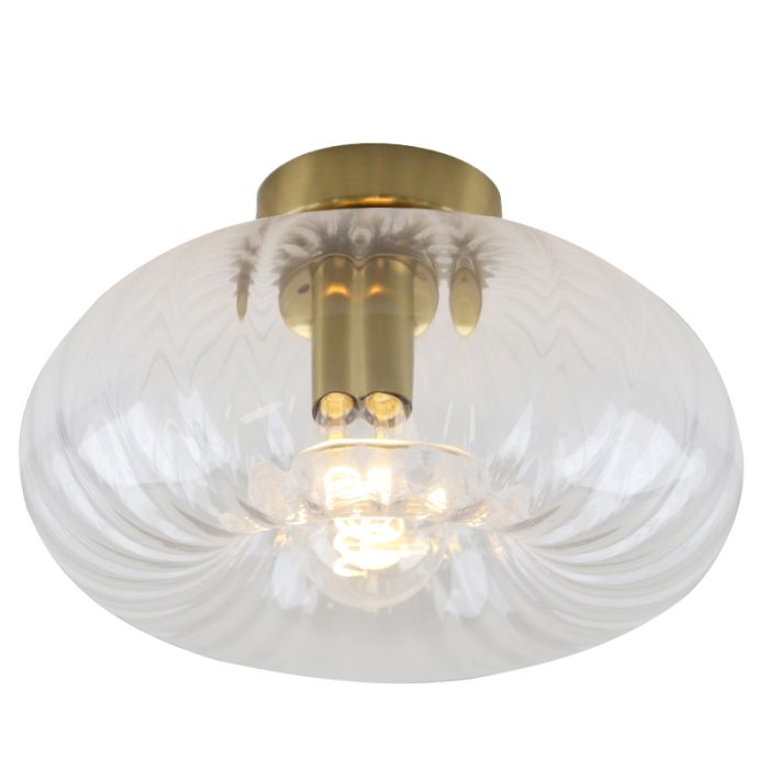 Retro plafondlamp transparant, Diane
