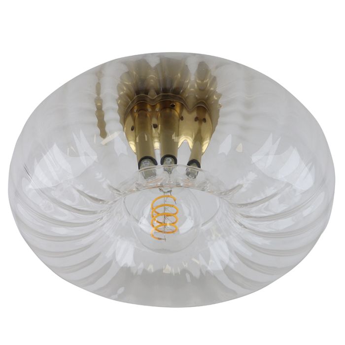 Retro plafondlamp transparant, Diane