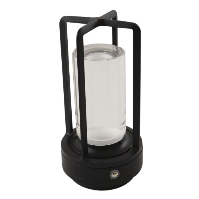 Moderne oplaadbare tafellamp zwart, Elian, 3W, warm tot koud wit verstelbare LED, met schakelaar
