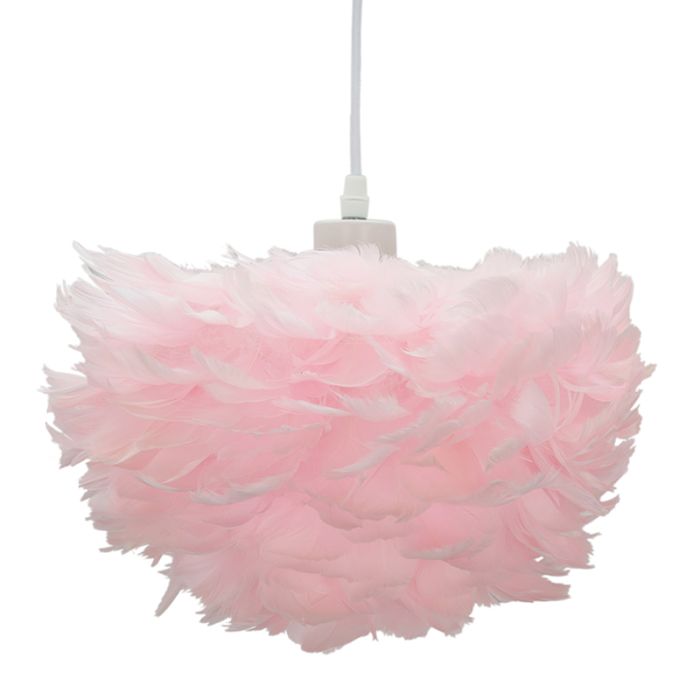 Stoffen hanglamp roze, Suzie