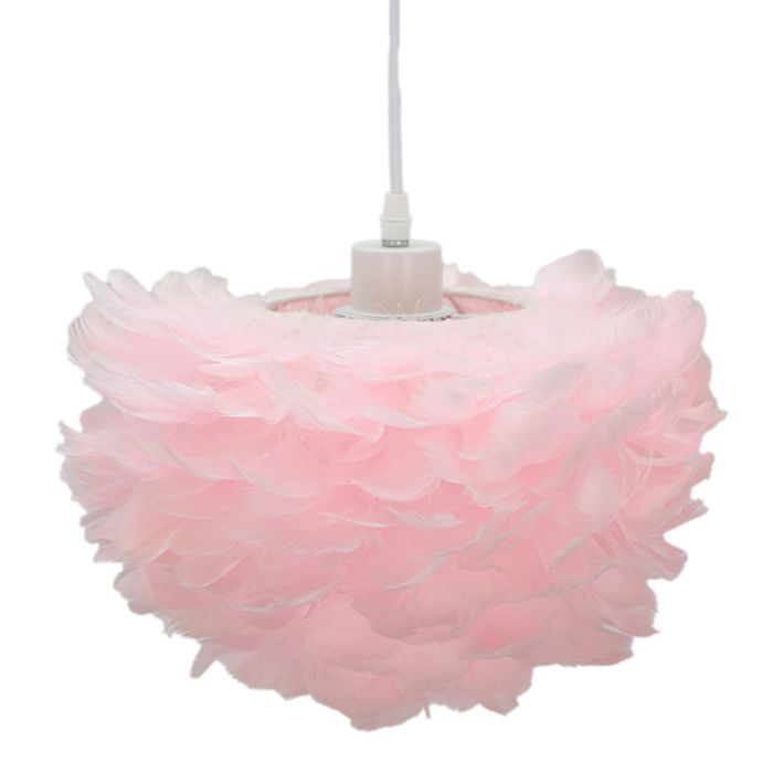 Stoffen hanglamp roze, Suzie