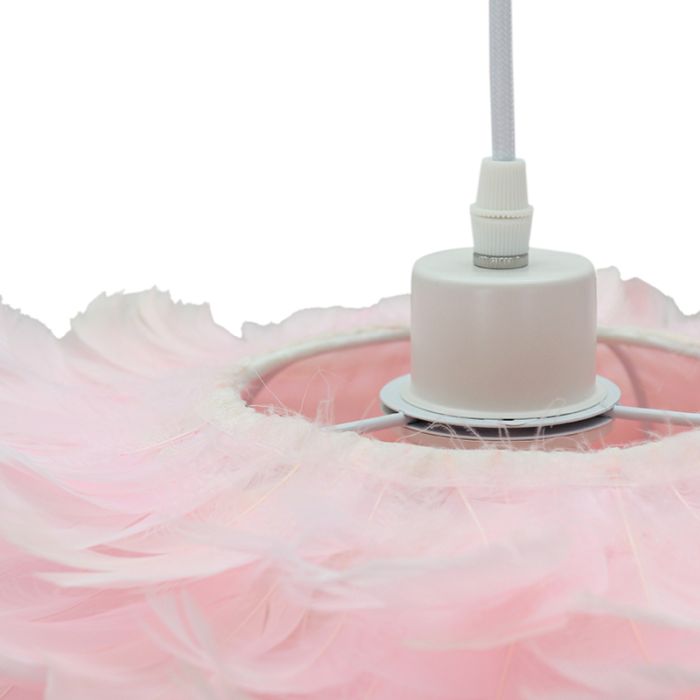 Stoffen hanglamp roze, Suzie