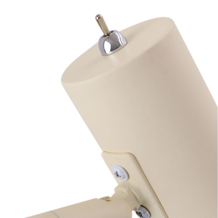 Moderne vloerlamp beige, Carlos, met schakelaar