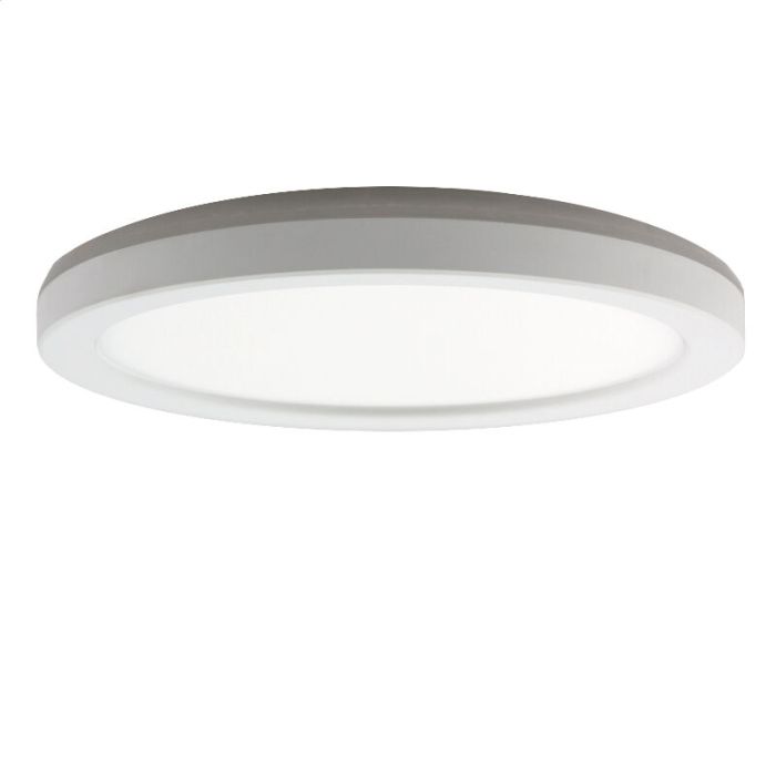 Witte badkamer plafondlamp Shivani, rond, IP44, 8W, 3000K LED