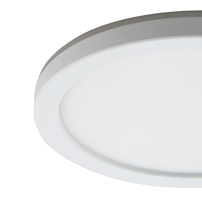 Witte badkamer plafondlamp Shivani, rond, IP44, 8W, 3000K LED