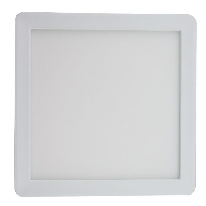 Witte badkamer plafondlamp Shivani, vierkant, IP44, 15W, 3000K LED