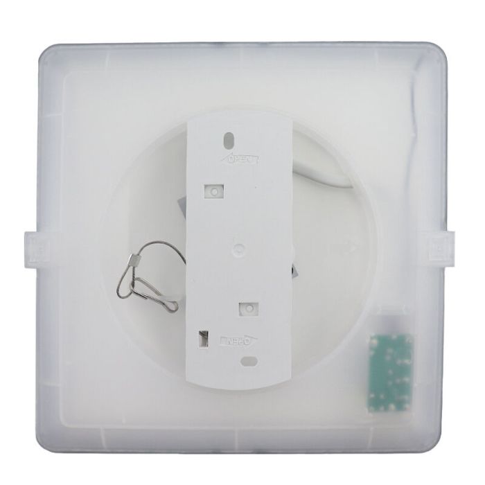 Zwarte badkamer plafondlamp Shivani, vierkant, IP44, 15W, 3000K LED