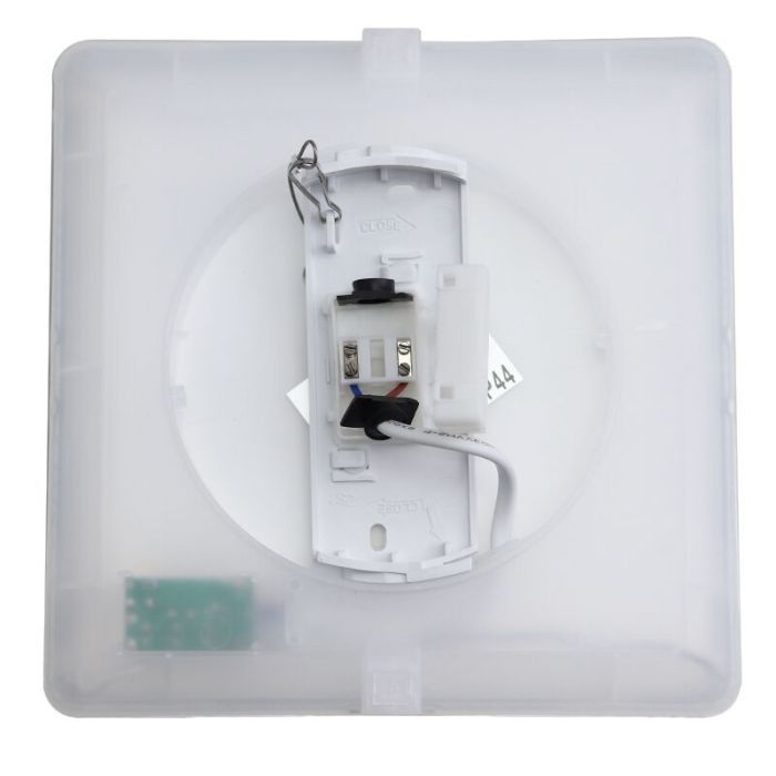 Zwarte badkamer plafondlamp Shivani, vierkant, IP44, 15W, 3000K LED