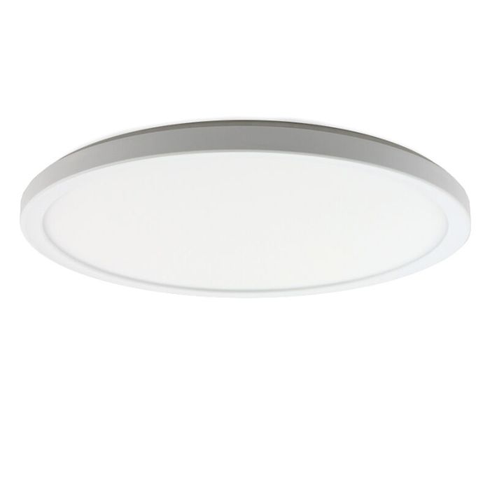 Witte plafonnière Shona, rond, 3-staps dimbaar, 18w, 3000K LED