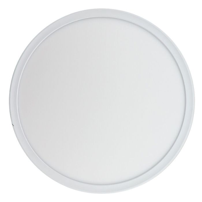Witte plafonnière Shona, rond, 3-staps dimbaar, 18w, 3000K LED