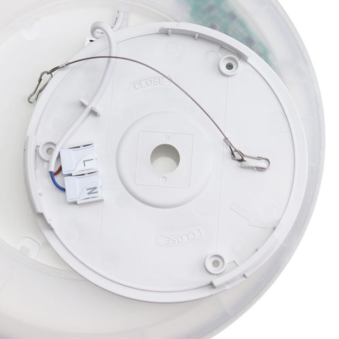 Witte plafonnière Shona, rond, 3-staps dimbaar, 18w, 3000K LED