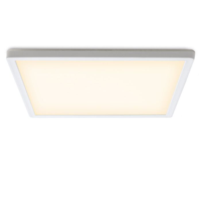 Witte plafonnière Shona, vierkant, 3-staps dimbaar, 18w, 3000K LED